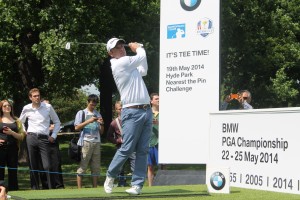 Paul McGinley plays at BMW PGA challenge at Hyde Park