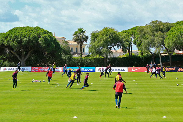 England football team training in the Algarve