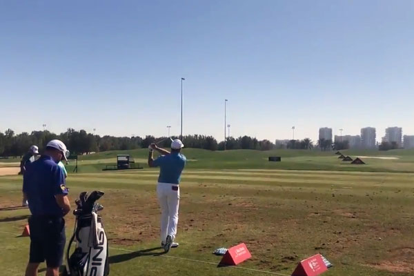 Lee Westwood Abu Dhabi Golf Club Practice Ground